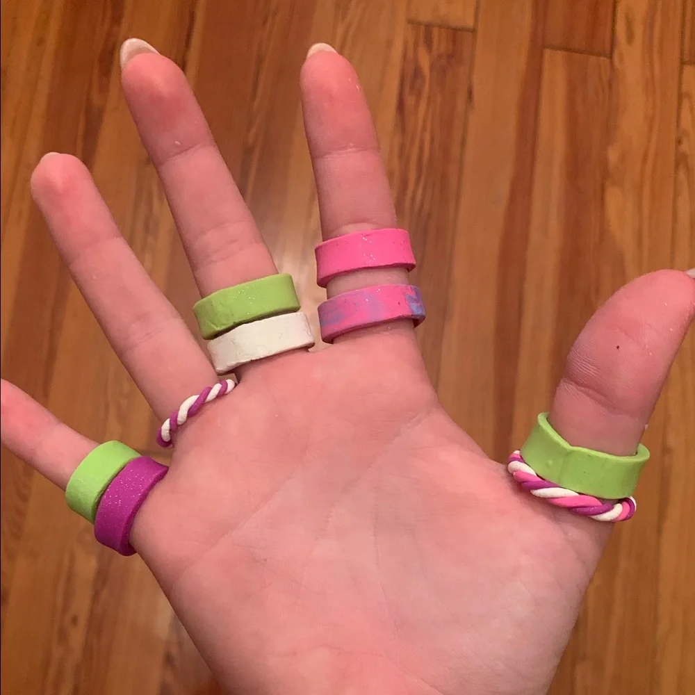 💗 CLAY RINGS 💗 handmade 😁 - Picture 3 of 8